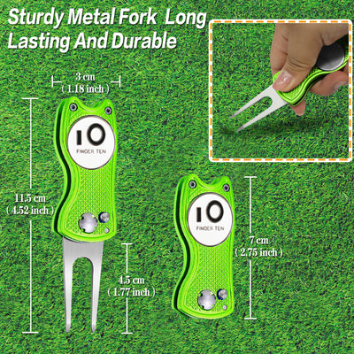 2er-Pack Golf-Divot-Tools mit Ballmarker 