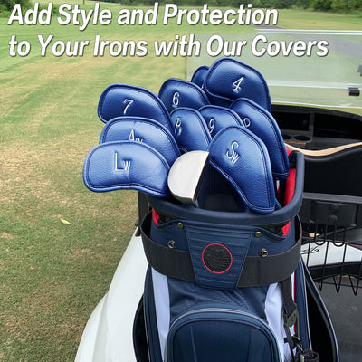 Golf Iron Head Covers 12 Piece Set Universal Fit