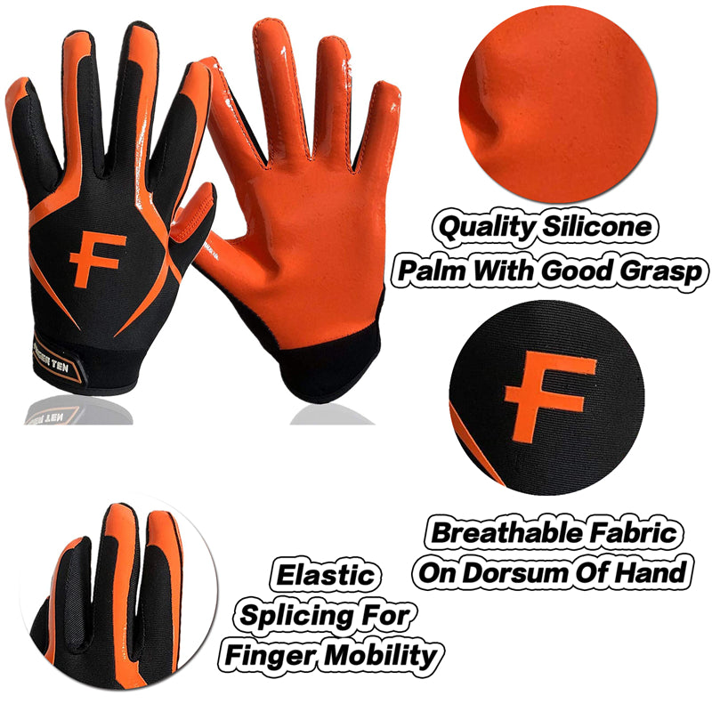 Football Gloves Youth Kids Ultra Tack Sticky Non-Slip Palm Receivers