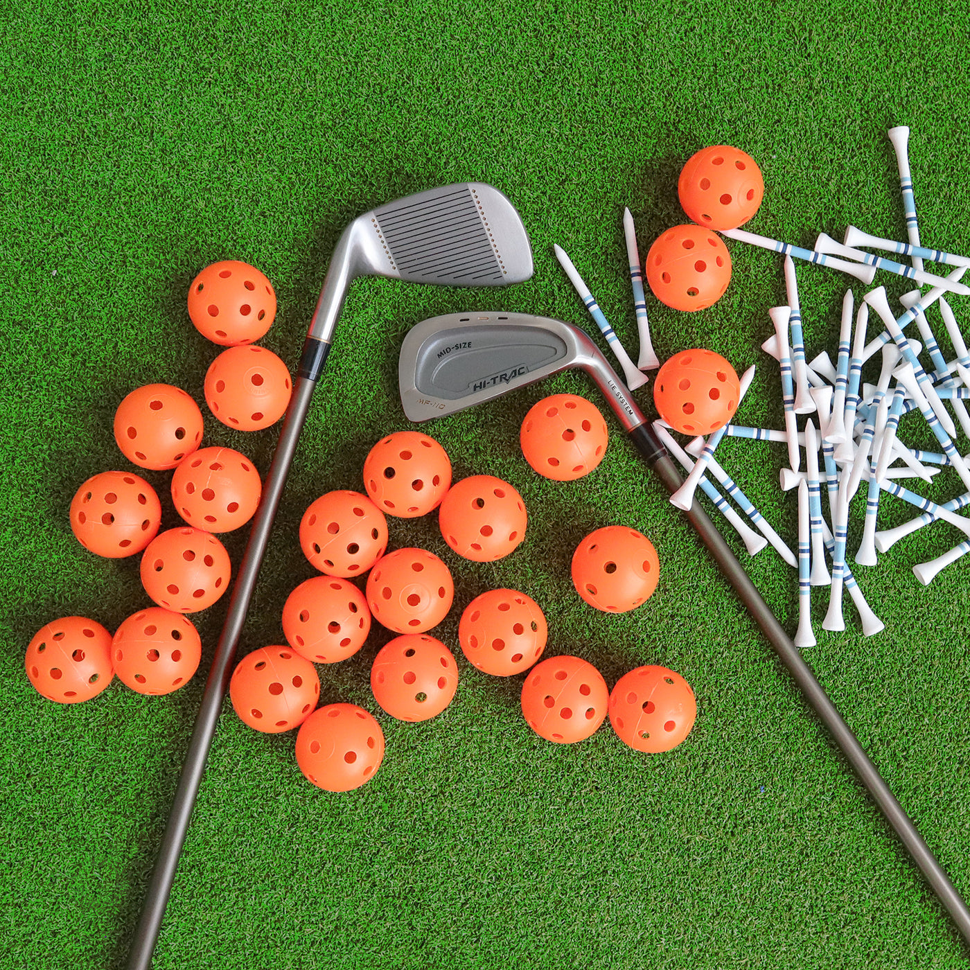 Lot de 36 balles d'entraînement de golf en plastique colorées 