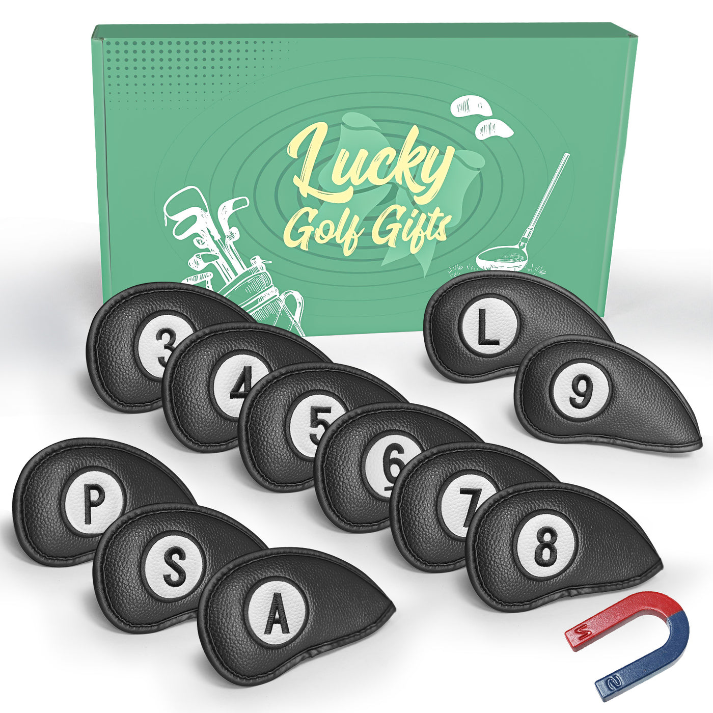 Golf  Iron Covers Magnetic 11 Pack Universal Fit