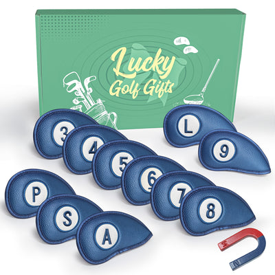 Golf Club Covers for Irons Magnetic Value 11 Pack with Gift Box Fit Main Iron Clubs