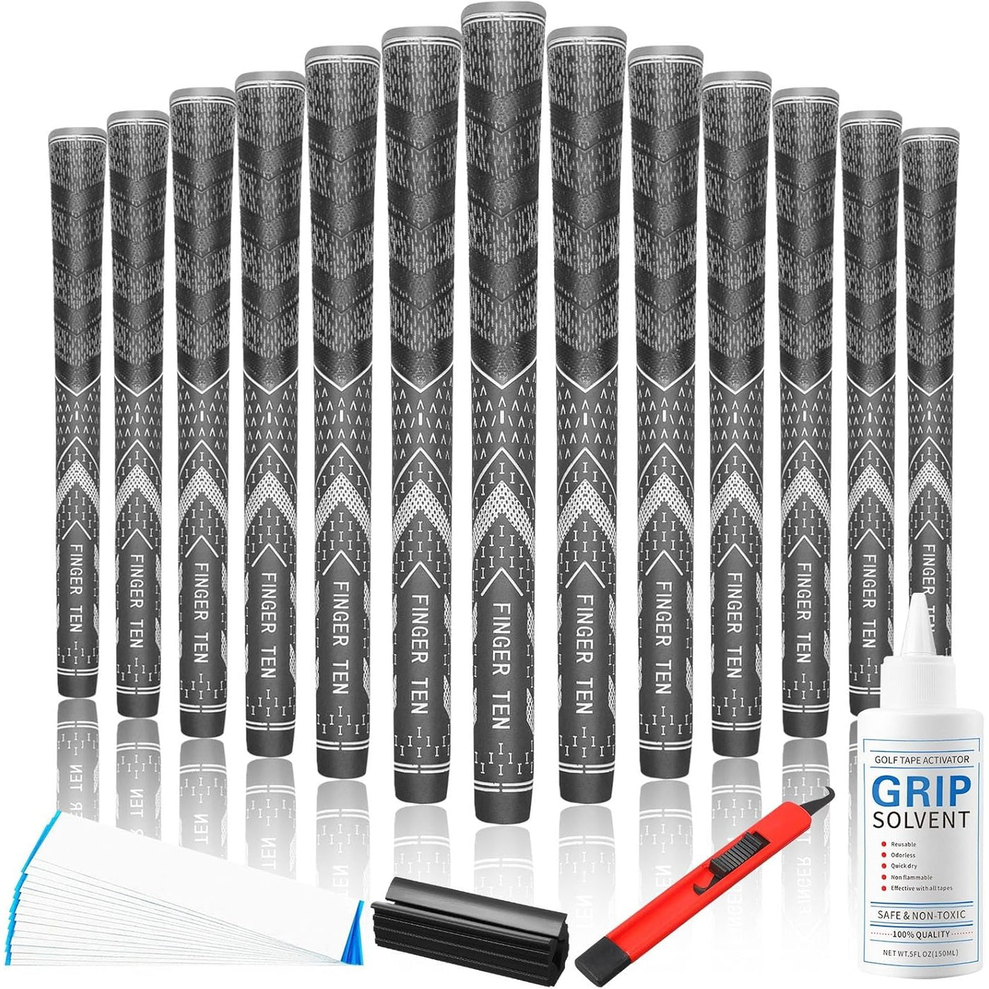 Golf Grips 13 Pcs Multi Compound with Solvent Tapes Full Kits