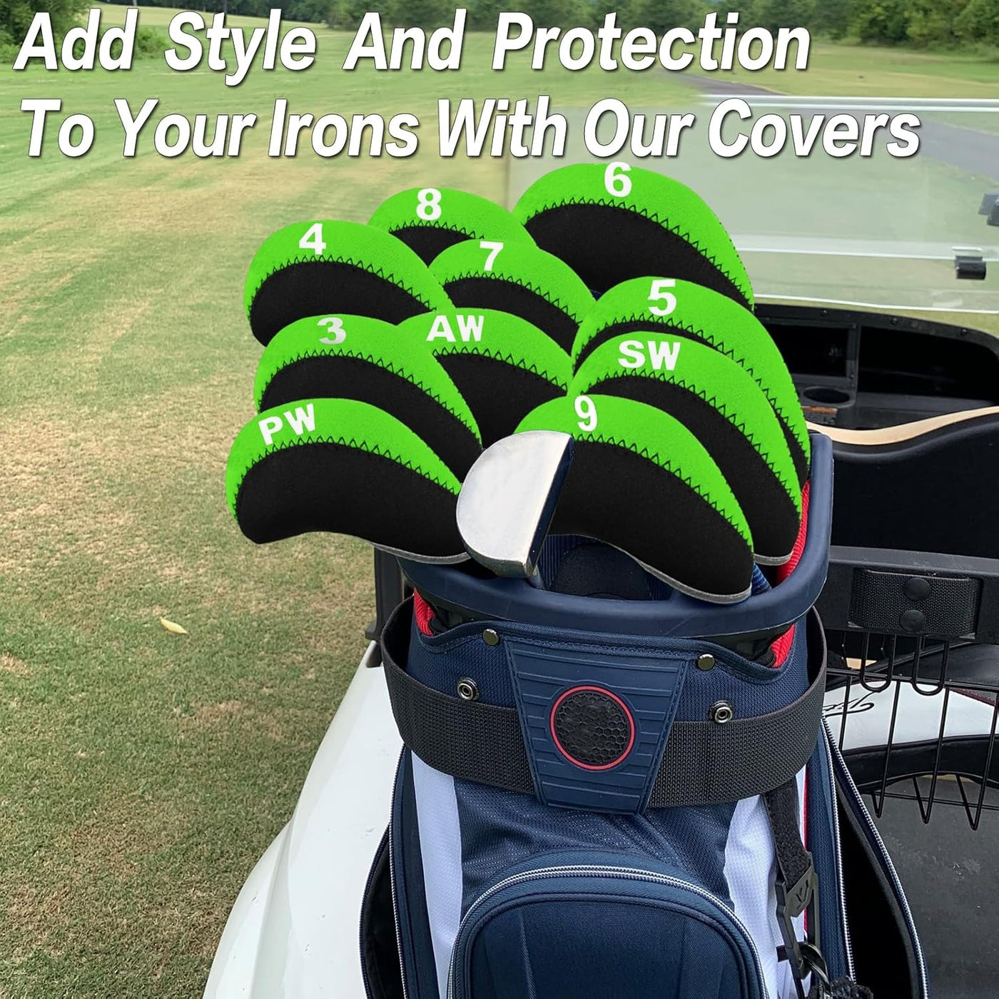 Golf Iron Covers Set Neoprene without Window Top 10 Pack