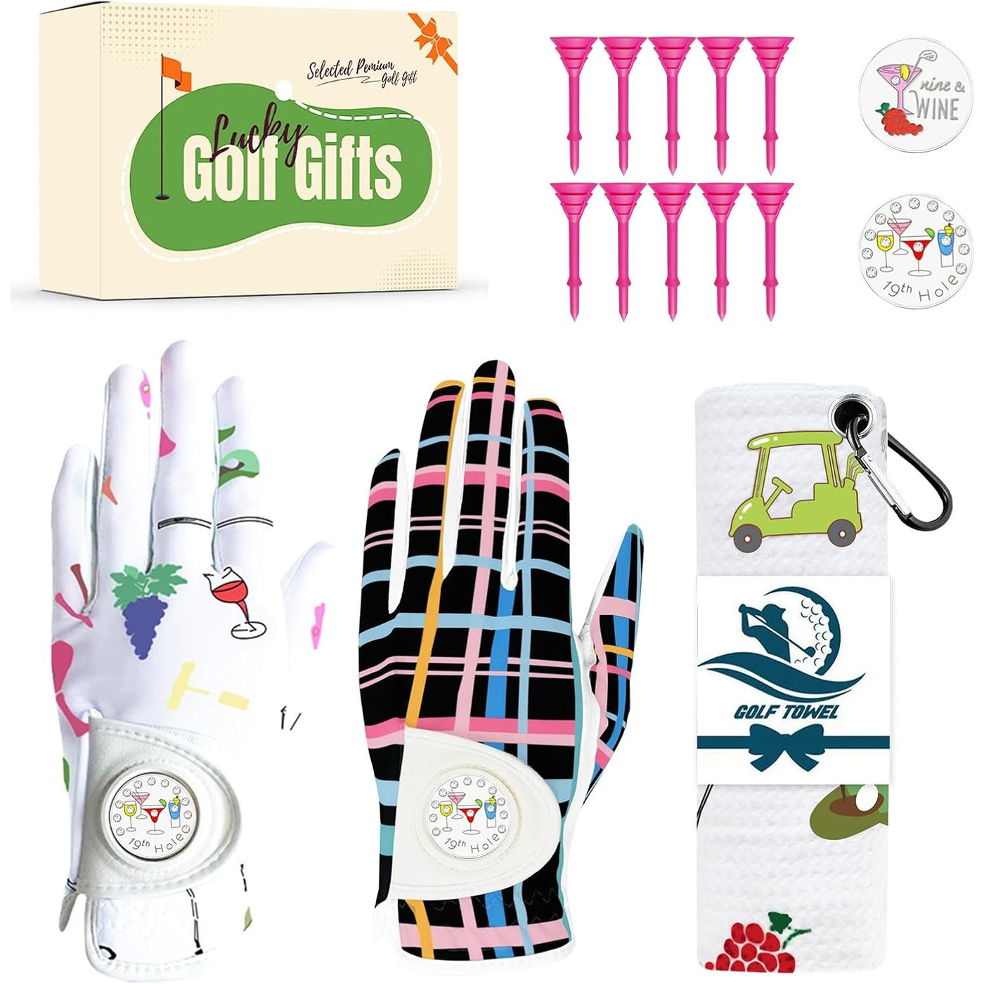 Coffret cadeau de gants de golf pour femmes, confortables et respirants, toutes saisons 