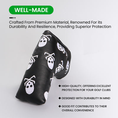 Waterproof Protection Golf Putter Covers Skull Fit Most Blade Putters