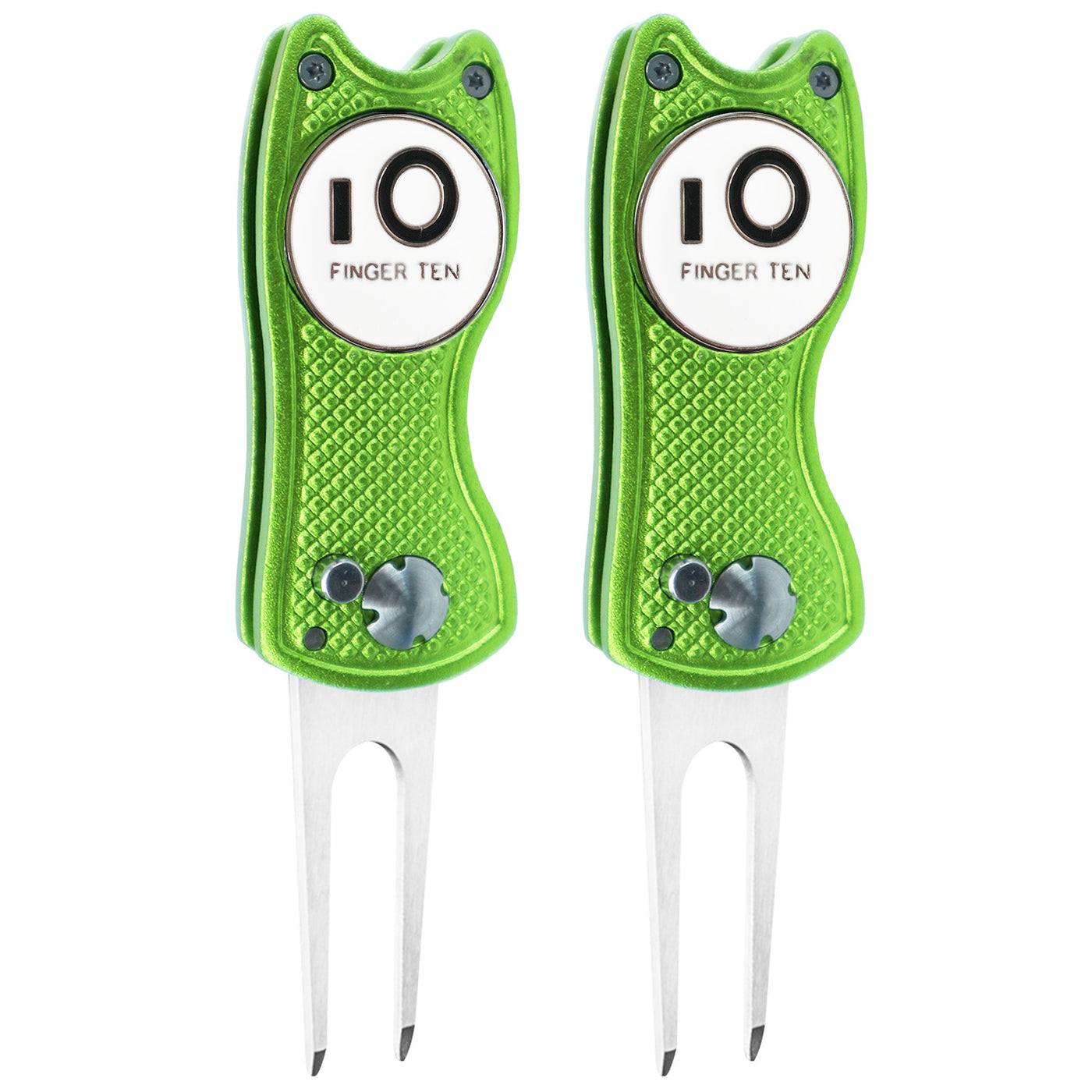 2er-Pack Golf-Divot-Tools mit Ballmarker 