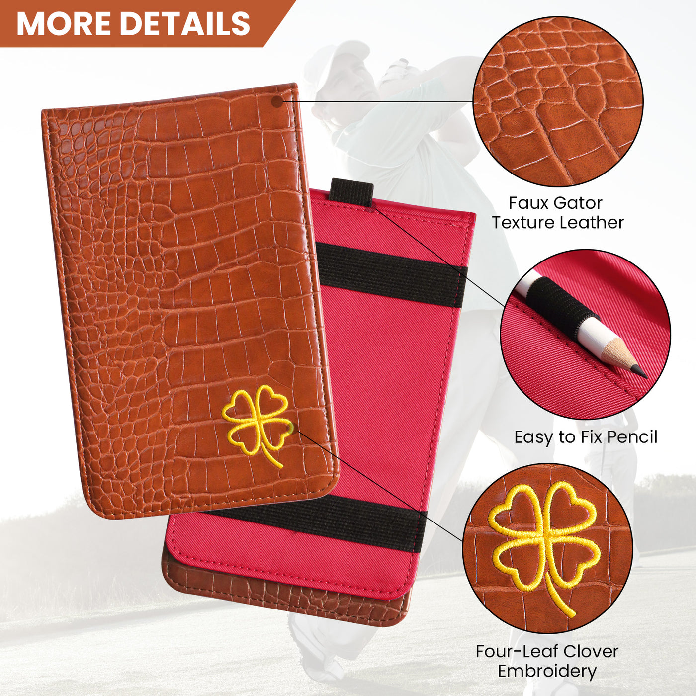 Golf Scorecard Holder Yardage Cover