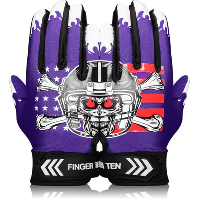 Football Receiver Gloves Youth Purple