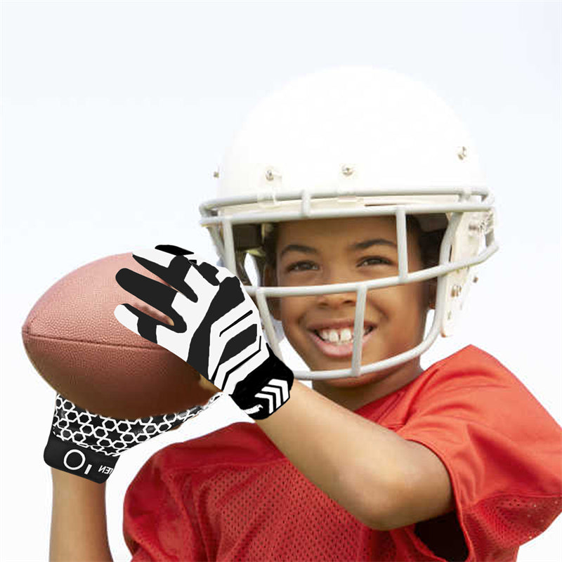 Football Gloves Youth Non-Slip Palm Receivers