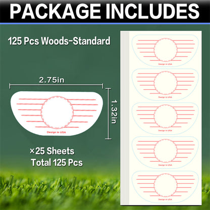 Golf Club Impact Tape Labels for Irons Driver Woods