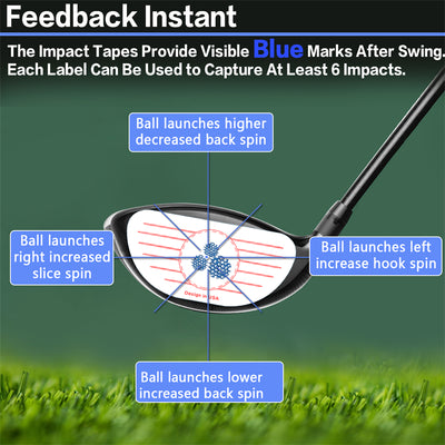 Golf Club Impact Tape Labels for Irons Driver Woods