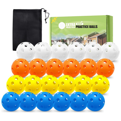 36 Pack Golf Practice Balls Plastic Colored