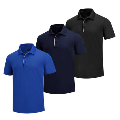 Tour Fit Short Sleeve Golf Shirt Men 3 Pack