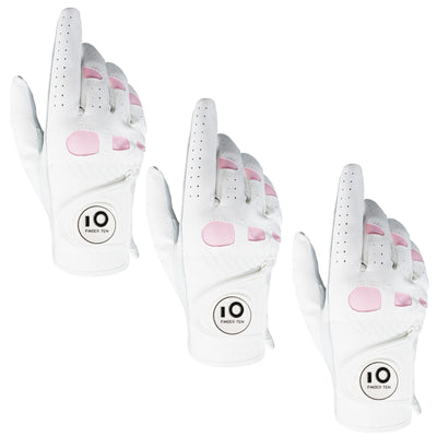 Damen-Golfhandschuh mit extra Grip und Ballmarker, Vorteilspack, 3er-Pack 