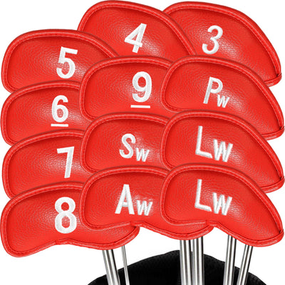 Golf Iron Head Covers 12 Piece Set Universal Fit