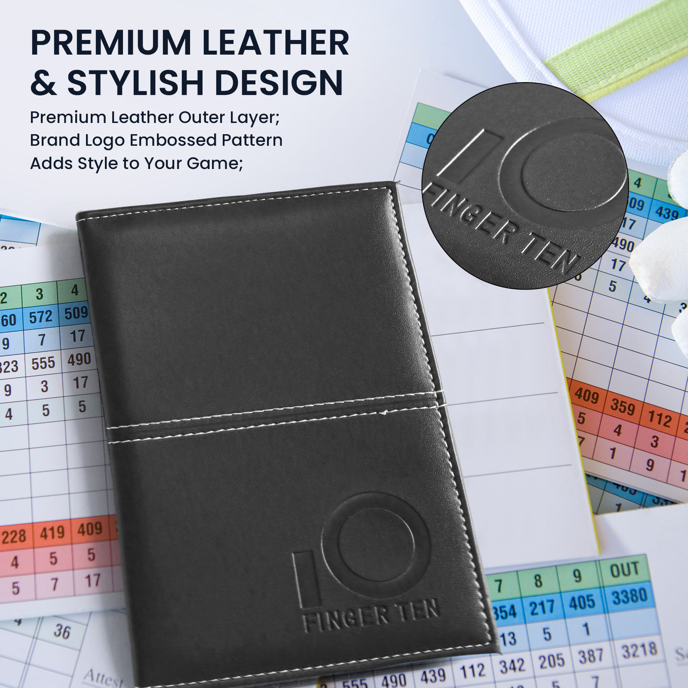 Golf Scorecard Holder Synthetic Leather