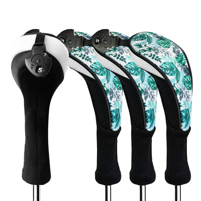 Golf Club Head Covers Woods Hybrids 4 Pack