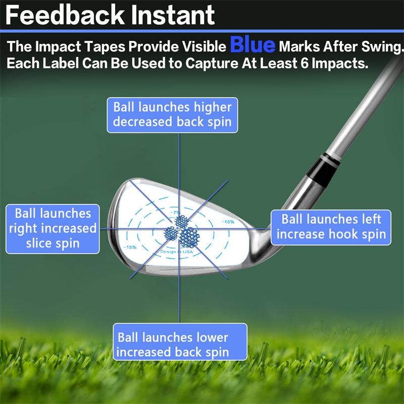 Golf Club Impact Tape Labels Stickers For Swing Practice