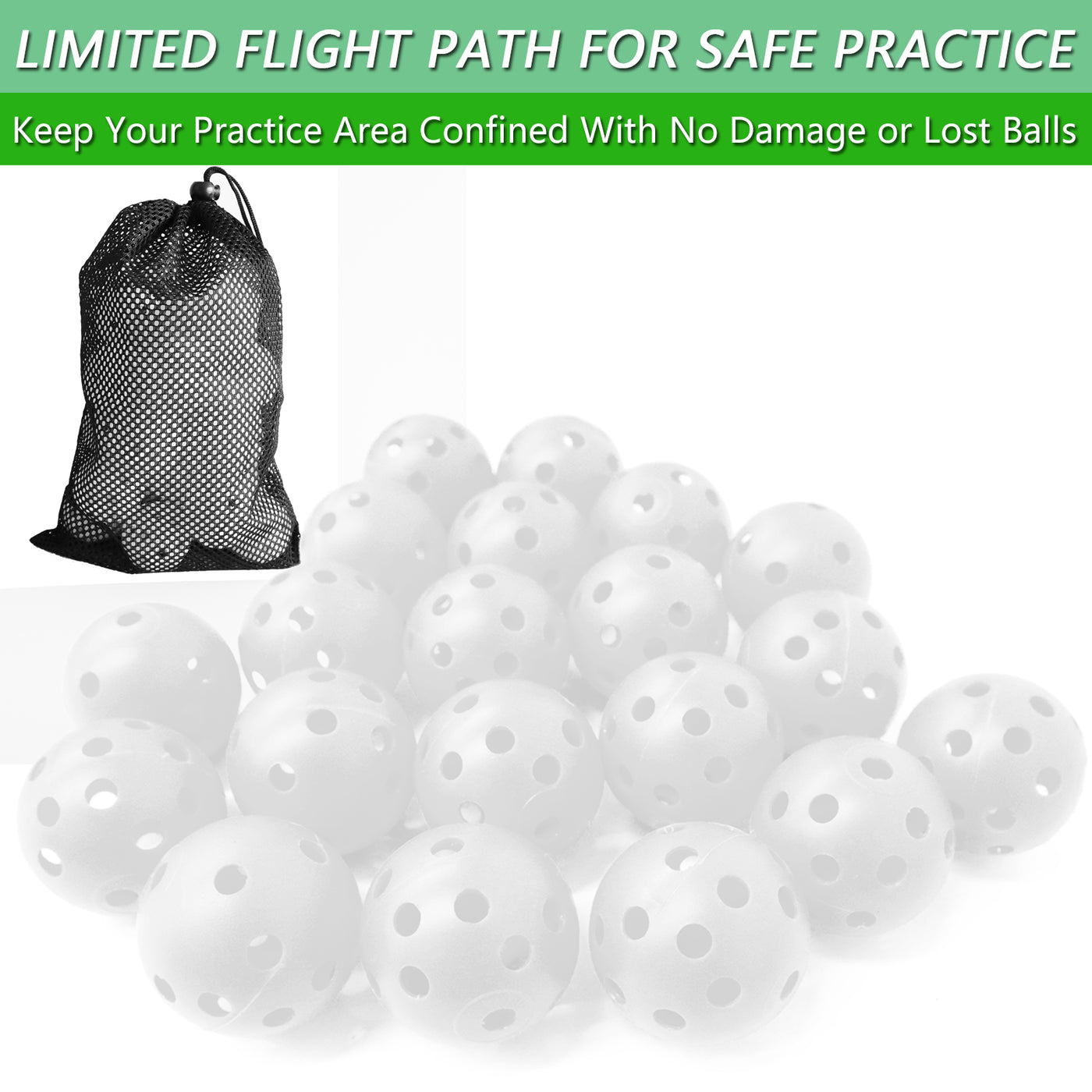 36 Pack Golf Practice Balls Plastic Colored