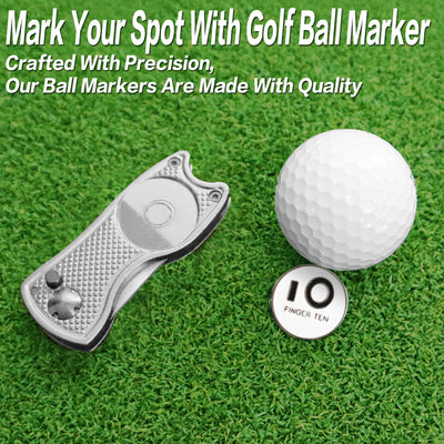 2er-Pack Golf-Divot-Tools mit Ballmarker 