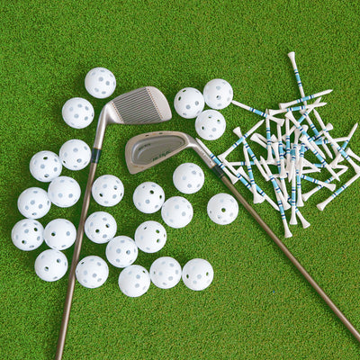 Lot de 36 balles d'entraînement de golf en plastique colorées 