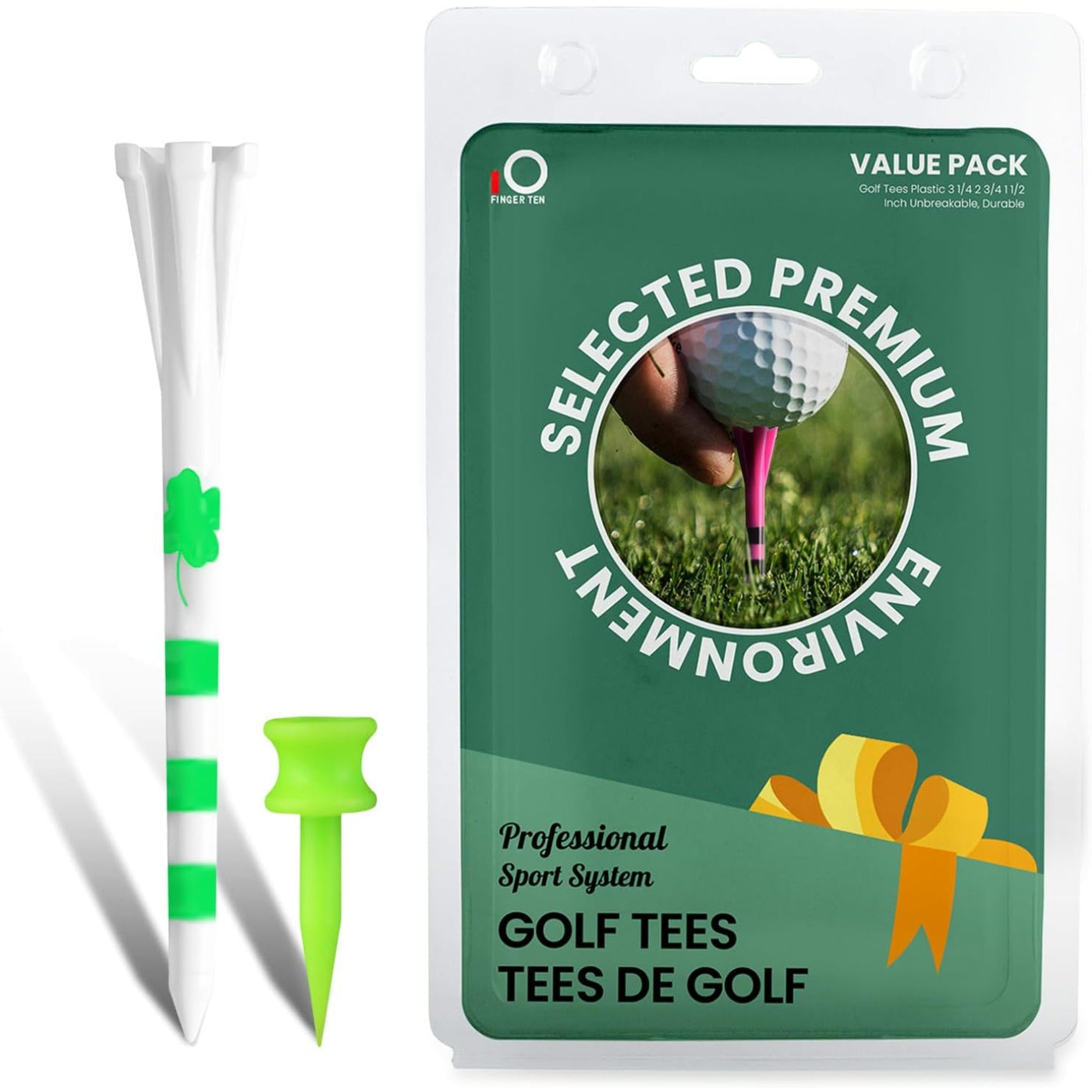 Golf-Tees aus Kunststoff, 30 Driver-Tees 3 1/4 mit 30 Castle-Tees 1 1/2 Zoll, weitere kurze Tees 