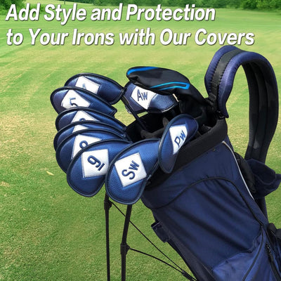 Golf Iron Head Covers Value Both Sides Embroidery 12 Piece Set Fit Main Iron Clubs