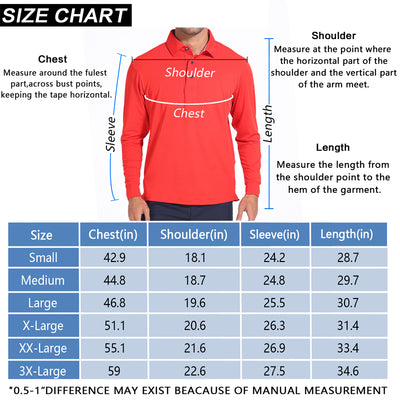 Performance Fit Long Sleeve Golf Shirt Men White