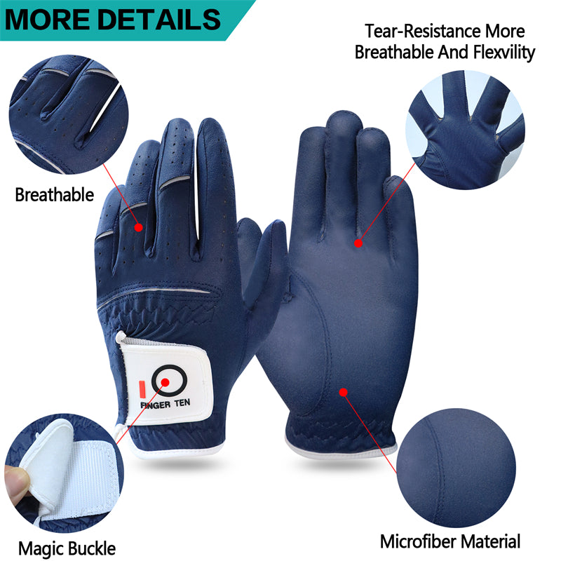 All Weather Grip 3 Pack Golf Gloves Men