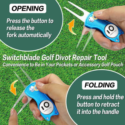 2 Pack Golf Divot Tools with Ball Marker