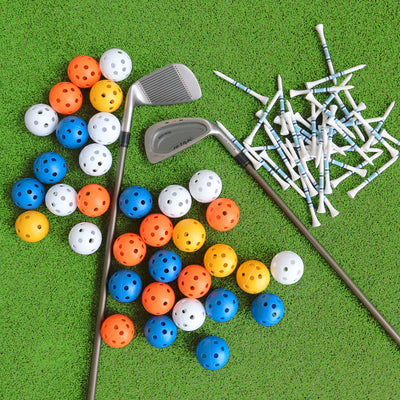 Lot de 36 balles d'entraînement de golf en plastique colorées 