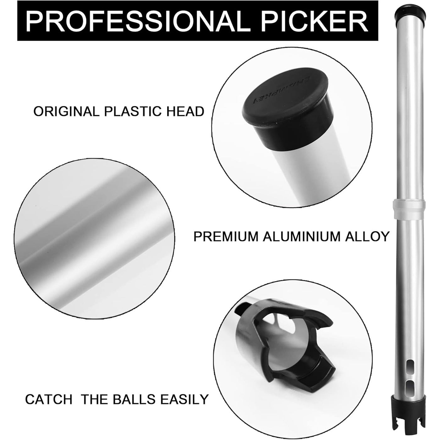 Golf Ball Retriever Picker Upper Shagger Tube Fits in Golf Bag