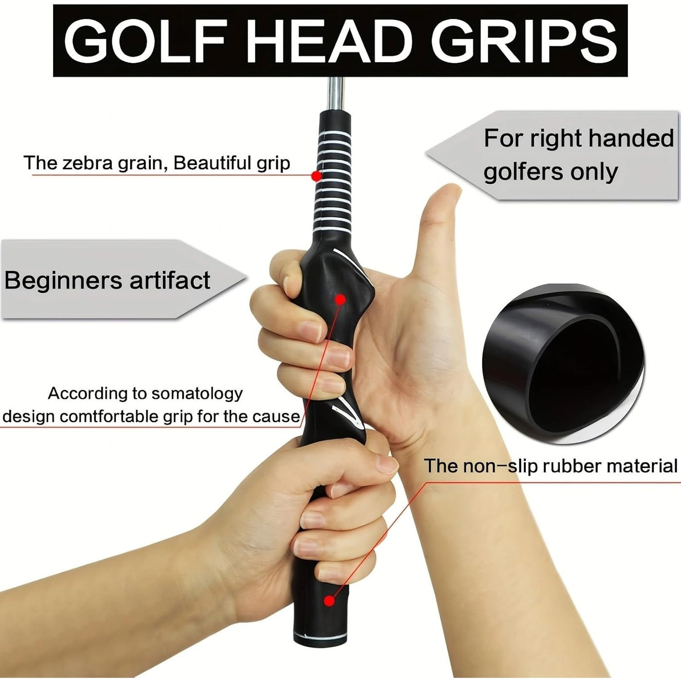 Golf Swing Stick Grip Trainer für Rechtshänder Golfer Training Aid Ausrüstung Praxis Stange 