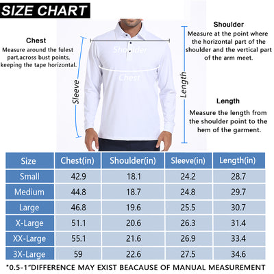 Polo de golf à manches longues Performance Fit pour homme, blanc 