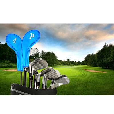 Lot de 9 housses de clubs de golf pour fers à long cou 