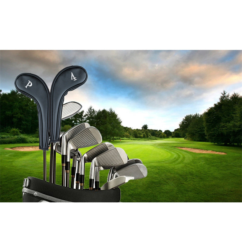 Lot de 9 housses de clubs de golf pour fers à long cou 