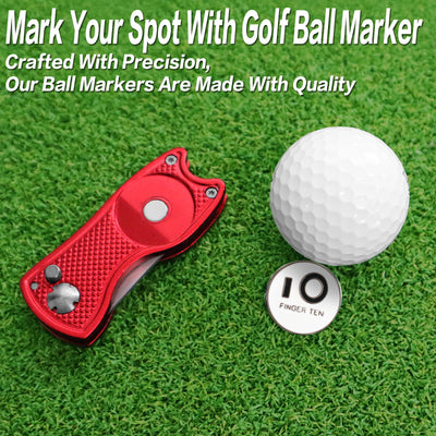 2er-Pack Golf-Divot-Tools mit Ballmarker 