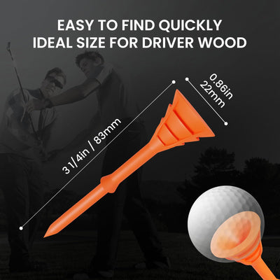 50/100 Pack Golf Tees Unbreakable Plastic 3 1/4