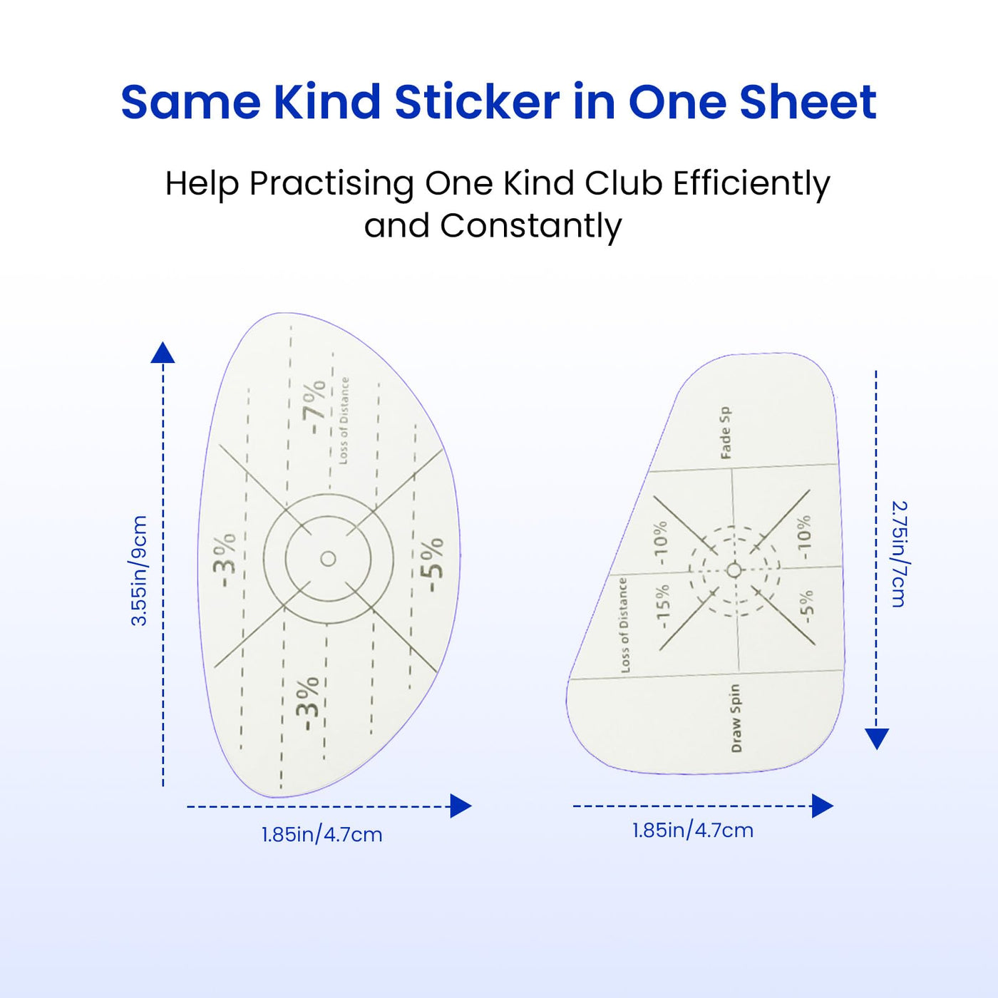 Golf Impact Tape Stickers for Driver Woods Irons Putters Self-Teaching Training Aid