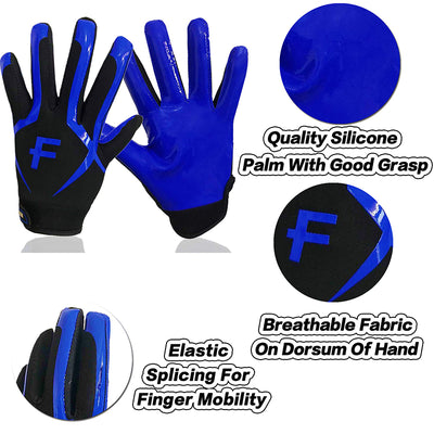 Football Gloves Men Adult Ultra Tack Sticky Non-Slip Palm Receivers