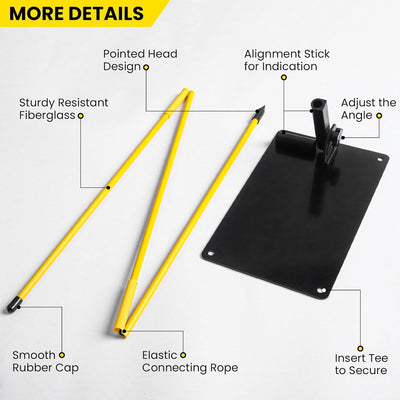 Golf Alignment Stick Holder with Alignment Stick