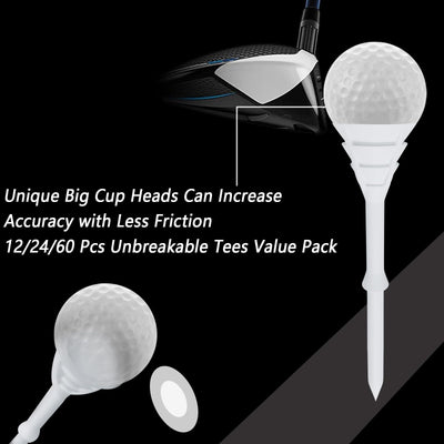 60 Pack Cup Tees 3 1/4 Unbreakable