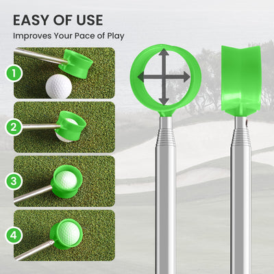 Golf Ball Retriever Pole for Water Telescopic 9 Ft 12 Ft