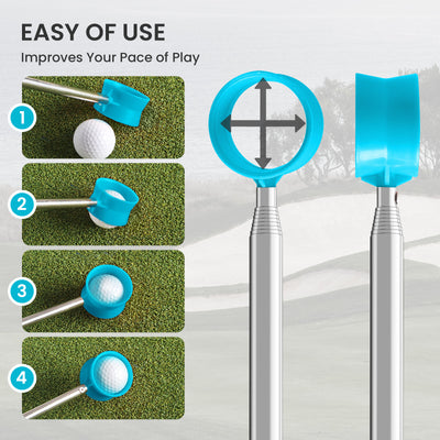 Golf Ball Retriever Pole for Water Telescopic 9 Ft 12 Ft