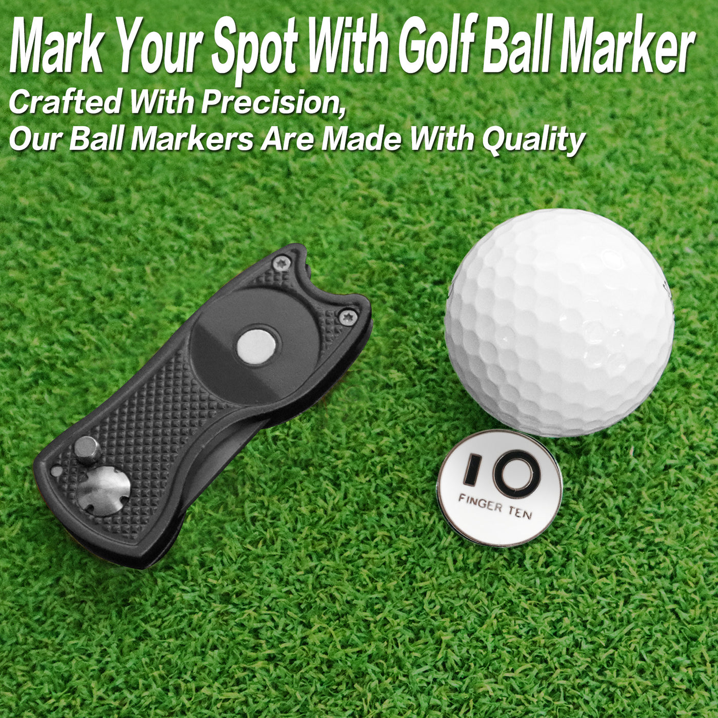 2er-Pack Golf-Divot-Tools mit Ballmarker 