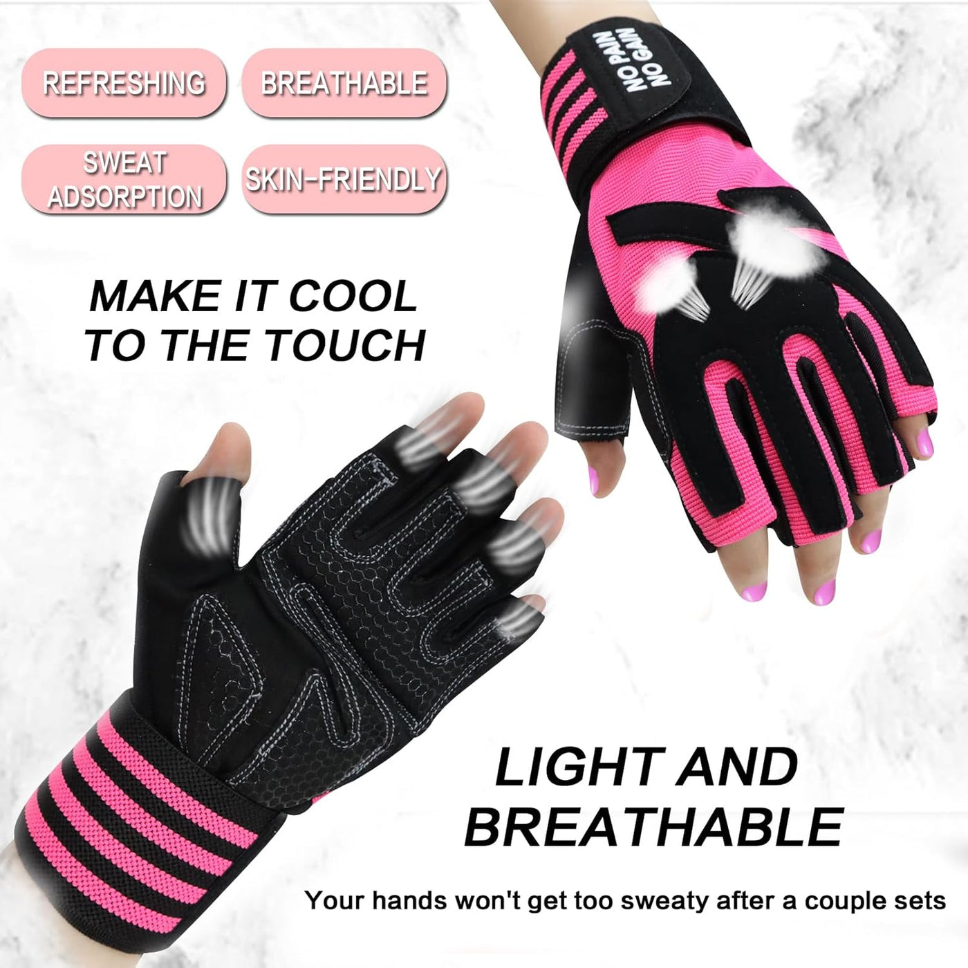 Ladies Weight Lifting Gym Gloves 1 Pair