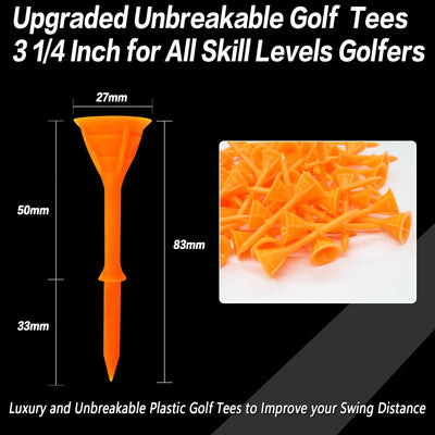 60 Pack Cup Tees 3 1/4 Unbreakable