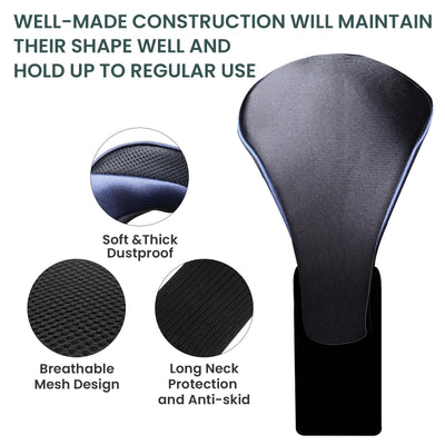 Golf Club Head Covers for Woods Driver Fairway Hybrid Value 5 Pack