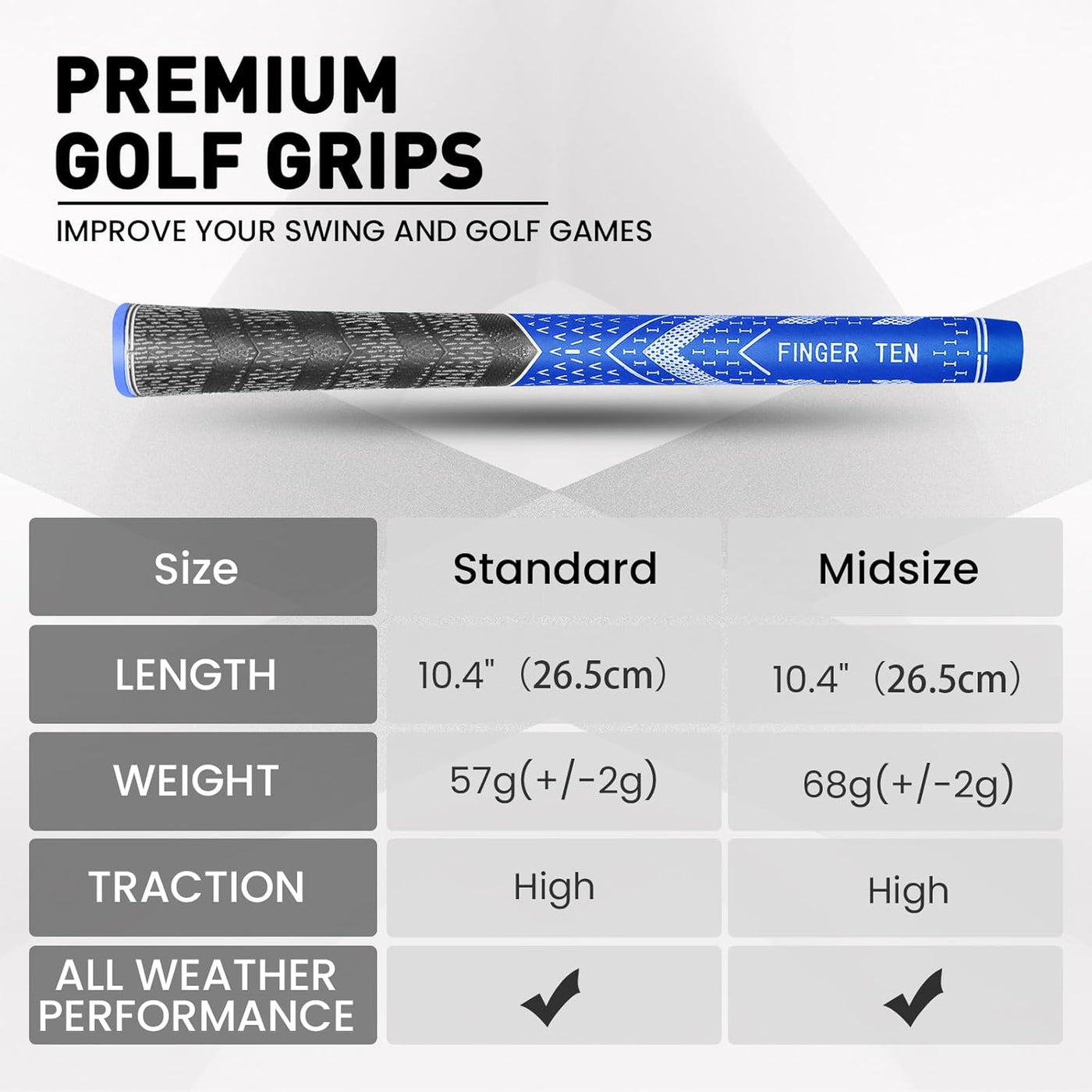 Golf Grips 13 Pcs Multi Compound with Solvent Tapes Full Kits